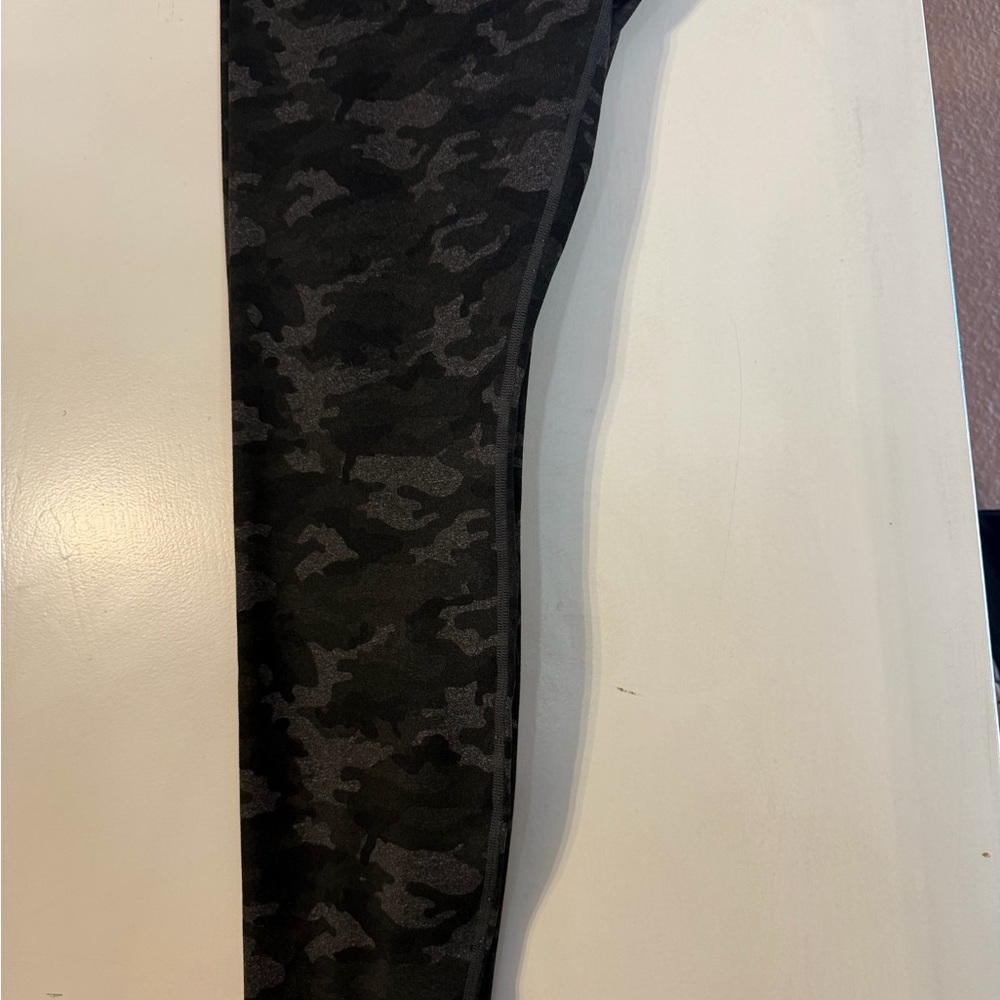 Camo Print Leggings in Black and Charcoal